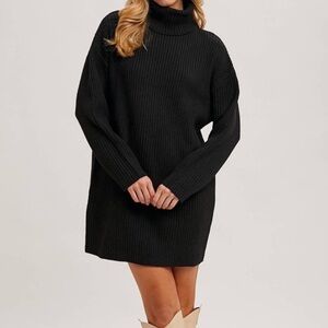 Bluivy Elegant Black Turtleneck Sweater
